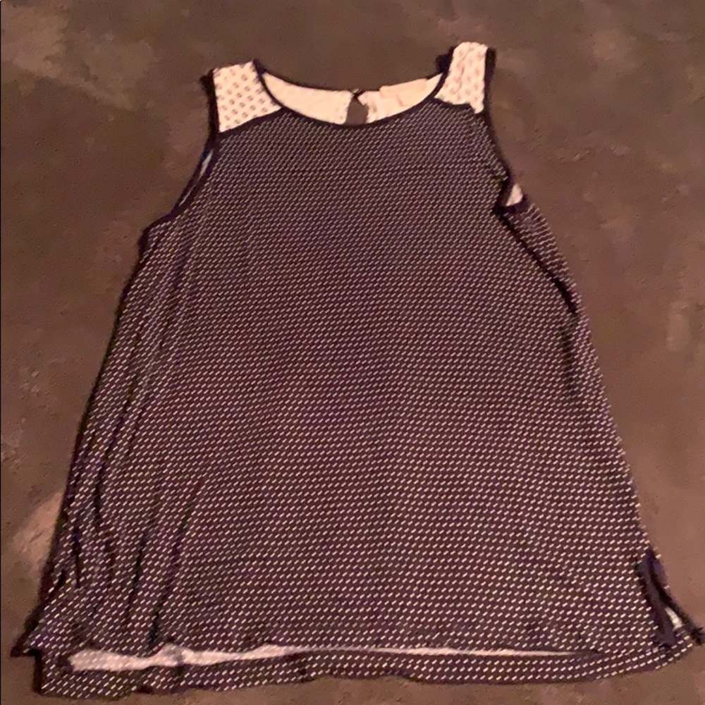Lila Rose Navy Dot Tank Top